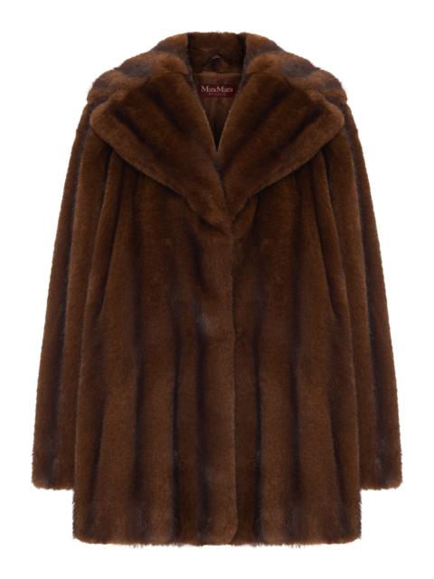 Max Mara Studio ECO FUR COAT WITH REVERS COLLAR