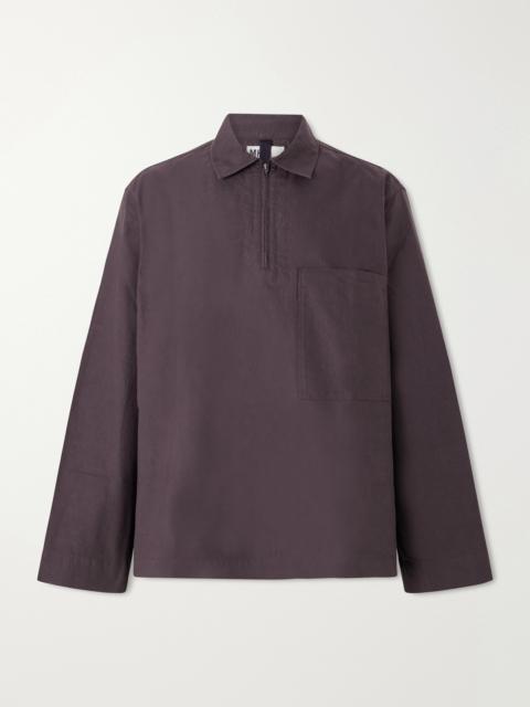 MARGARET HOWELL Half Zip-Up Cotton Shirt