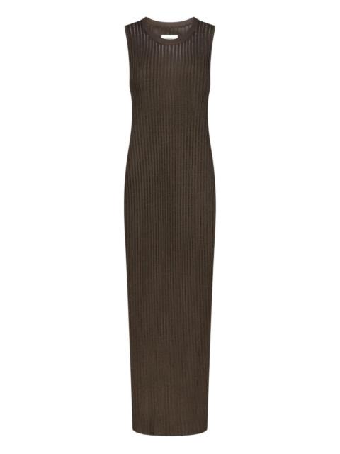 Loulou de Saison Icaria ribbed semi-sheer maxi dress