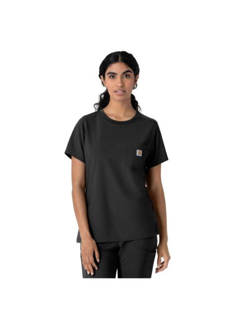Carhartt Women's Force Cross-Flex Crew Neck Scrub Top