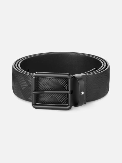 Montblanc Printed black/plain black 35 mm reversible leather belt