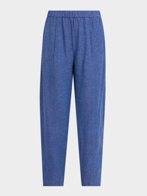 EILEEN FISHER Cropped Organic Linen Lantern Pants