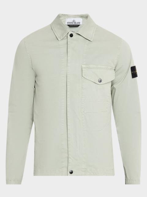 Stone Island Men & apos;s Cotton Stretch Full-Zip Shirt Jacket