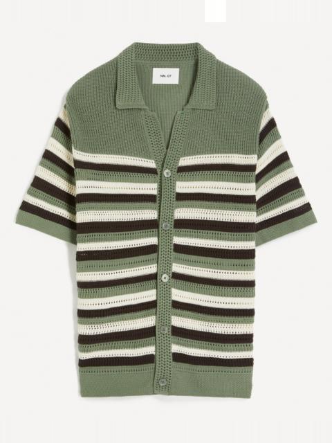 NN07 Lars Striped Polo Cardigan