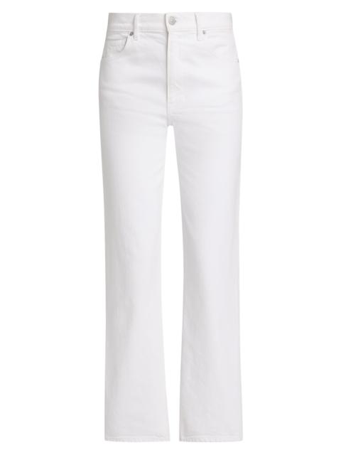 VERONICA BEARD Women's Leah Mid-Rise Straight-Leg Jeans - White