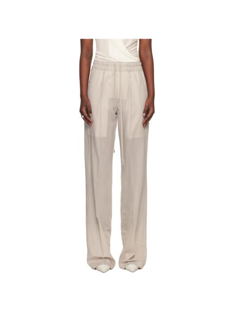 Rick Owens Off-White Temple Dietrich Drawstring Lounge Pants