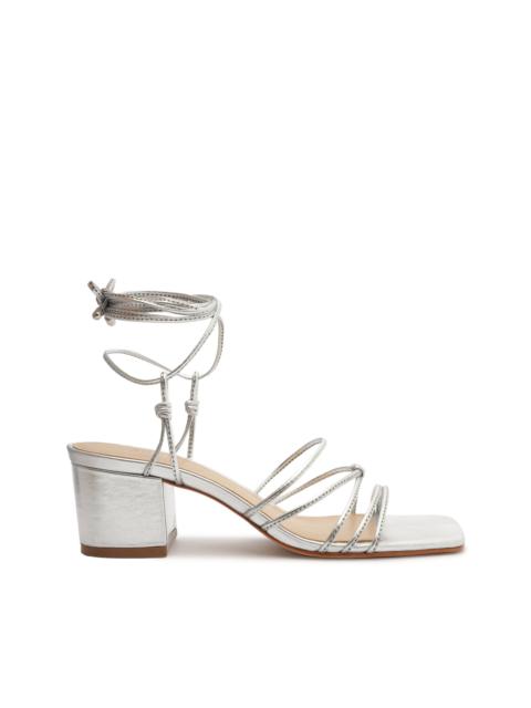SCHUTZ Athena Block Metallic Leather Sandal