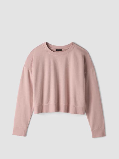 EILEEN FISHER Garment-Dyed Organic Cotton Terry Cropped Box-Top