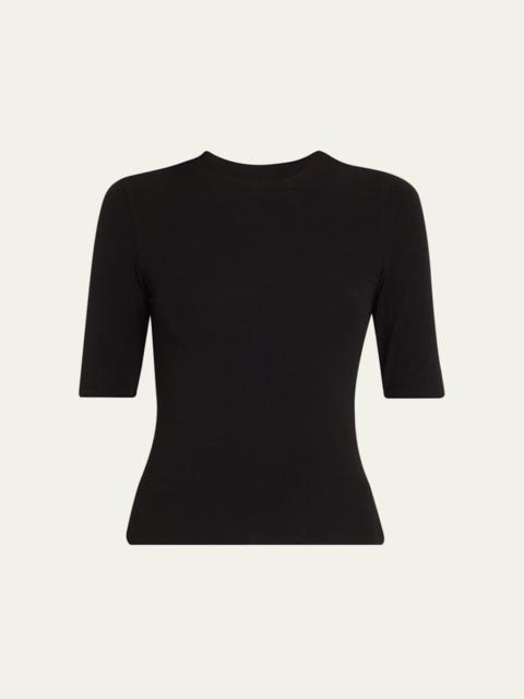 FRAME Ribbed Crewneck Tee