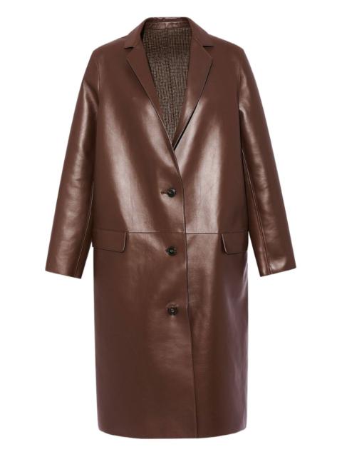 Yves Salomon panelled leather coat