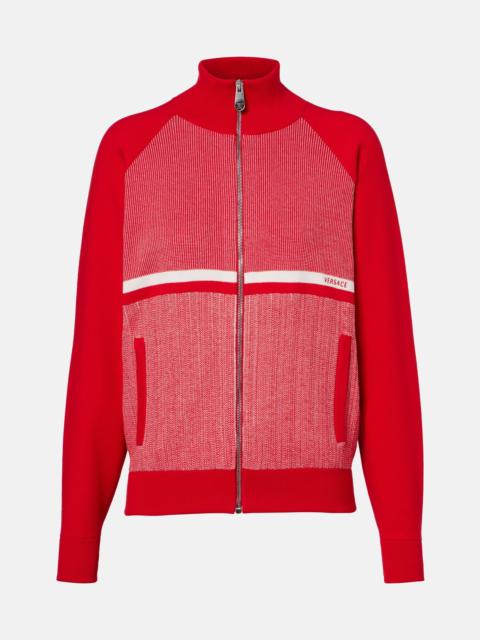 VERSACE Cotton-blend jacquard jacket