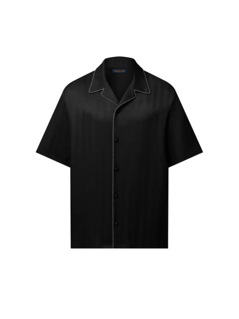 Louis Vuitton Bead-Embellished Short-Sleeved Silk Shirt