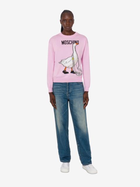 Moschino GOOSE PURE COTTON PULLOVER