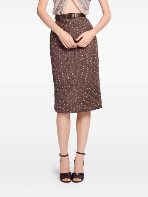 ELIE SAAB polka-dot midi skirt
