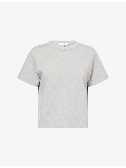 FRAME The Heather Boxy-Fit Cotton T-Shirt