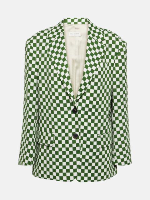 Checked single-breasted blazer