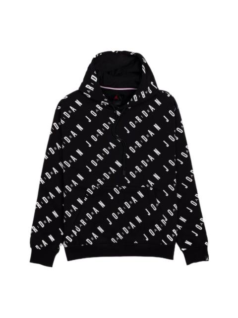 Jordan Air Jordan AOP Fleece Pullover 'Black White' DV7640-010