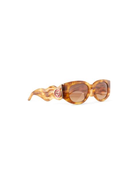 CASABLANCA Memphis Gold & Brown Sunglasses