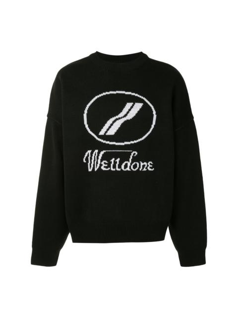 We11done logo intarsia jumper