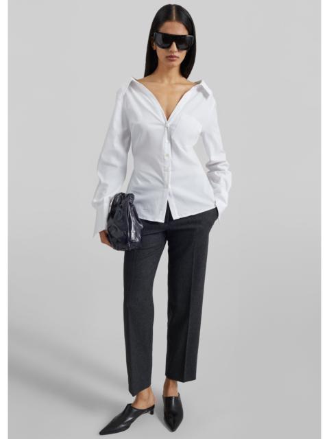 The Frankie Shop Mela Fitted Shirt - White