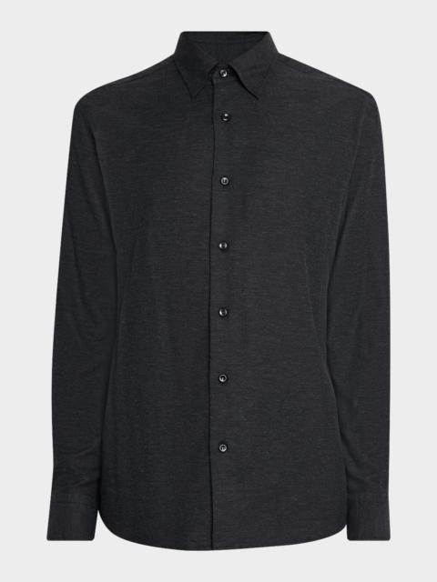 Brioni Men's Cotton and Cashmere Sport Shirt