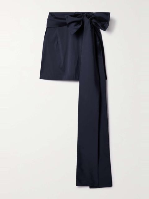 BERNADETTE Bernard bow-detailed taffeta mini skirt