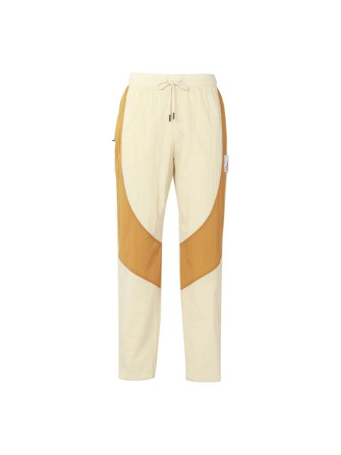 Jordan Air Jordan Flight Contrasting Colors Breathable Drawstring Sports Pants Yellow CV3175-275