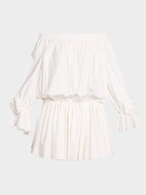 ESSENTIEL ANTWERP Cotton Off-The-Shoulder Mini Dress
