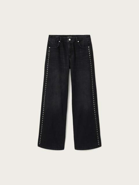 ALLSAINTS SWAY STRAIGHT LEG STUDDED JEANS
