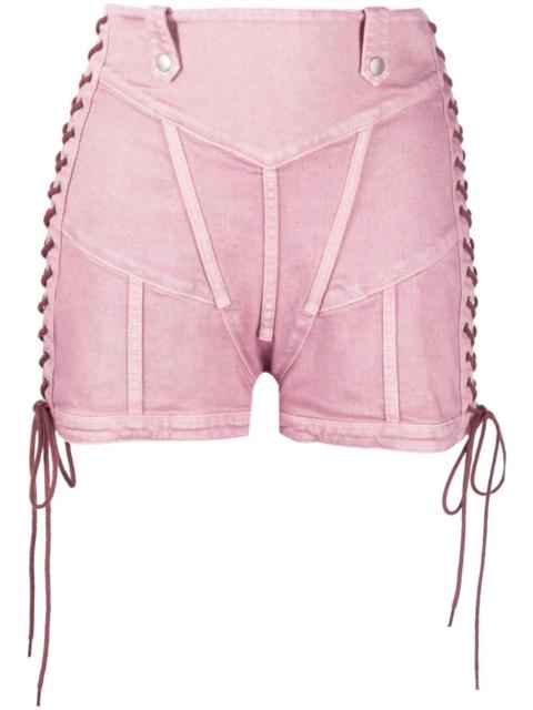 Jean Paul Gaultier lace-up denim shorts