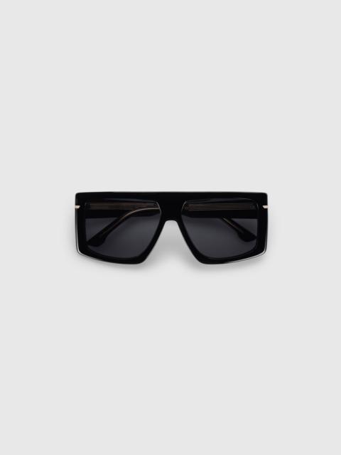 Victoria Beckham Oversized Flat Top Frame In Black