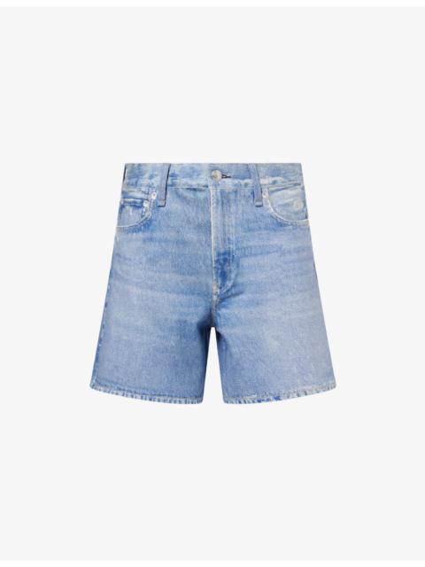rag & bone Miraamar Faded-Wash Denim Shorts