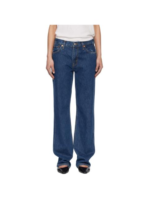RE/DONE Blue 90s Mid Rise Loose Jeans