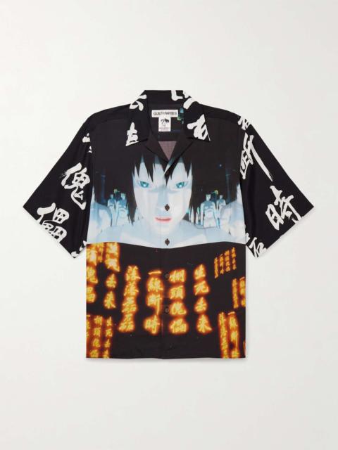 + Ghost in the Shell 2: Innocence Convertible-Collar Printed Woven Shirt