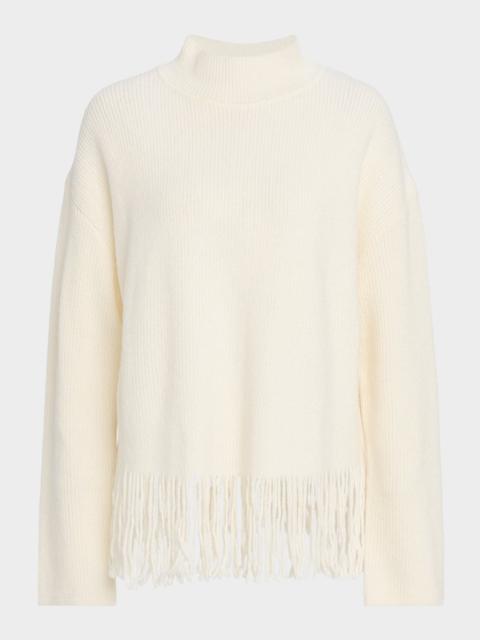 Rails Lise Fringe Mock-Neck Sweater