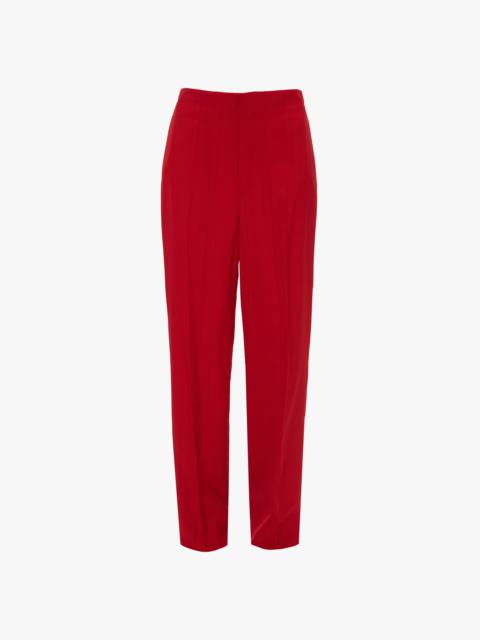 Victoria Beckham Tapered Leg Trouser In Carmine