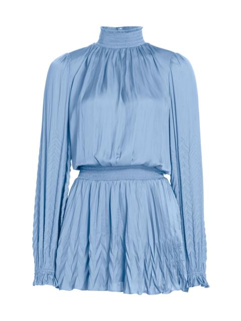 RAMY BROOK Women's Sawyer Satin Minidress - Steel Blue
