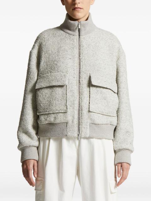 PESERICO herringbone-pattern bomber jacket