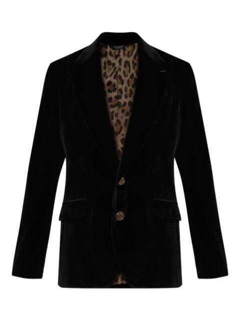 Dolce & Gabbana velvet notched-lapel blazer