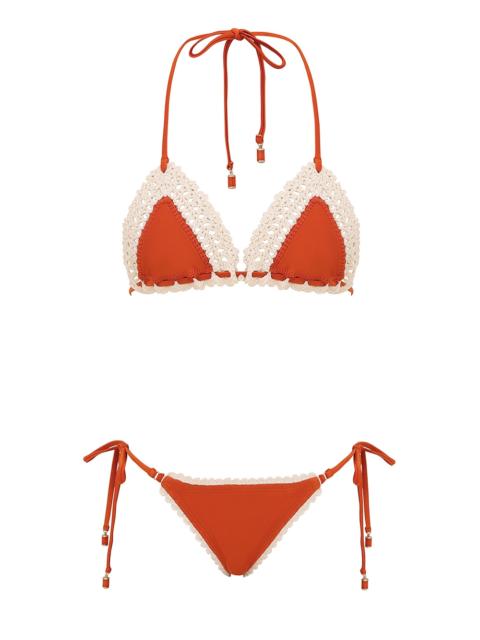 Zimmermann MAHON CROCHET TRI BIKINI