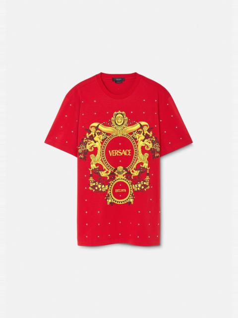 VERSACE Baroque Crystal Grid T-shirt
