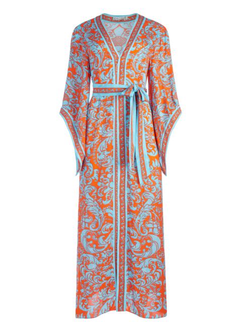 Alice + Olivia DOMINO MAXI KIMONO WITH TIE BELT