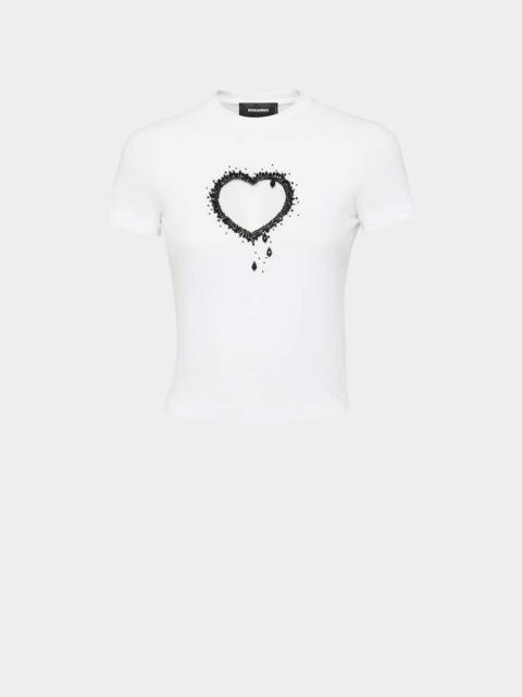 DSQUARED2 CENTRAL HEART MINI FIT T-SHIRT