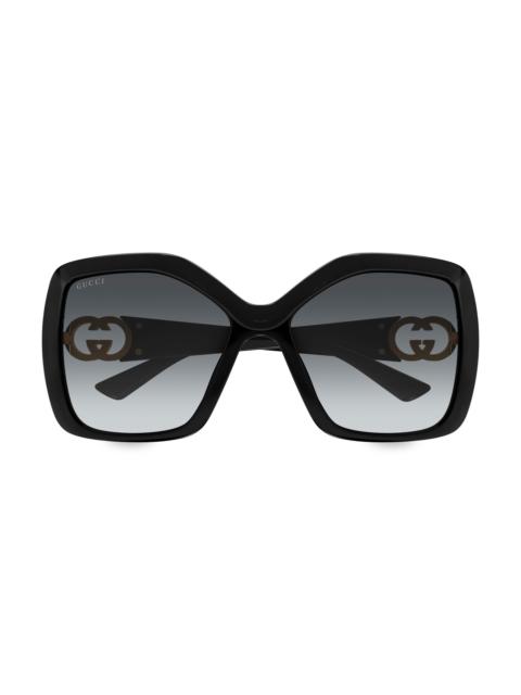 GUCCI Women's Hailey 59MM Square Sunglasses - Black