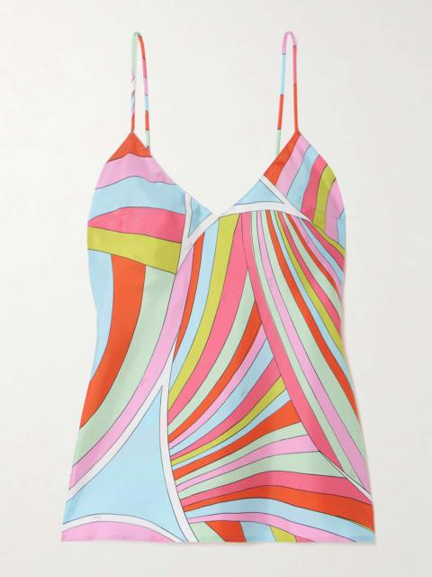 PUCCI Printed silk-satin twill camisole