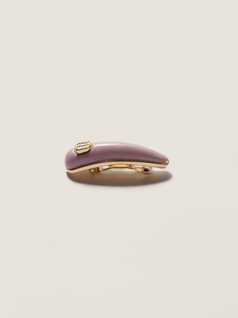Miu Miu Patent leather hair clip