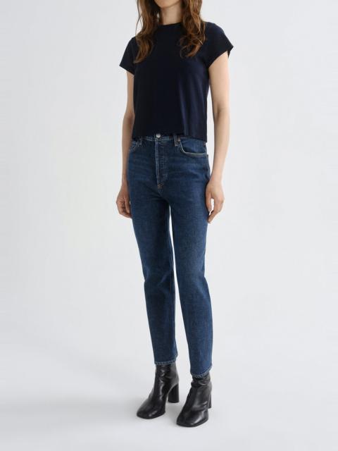 AGOLDE 90'S PINCH WAIST CROP (COMFORT STRETCH) IN FLOW