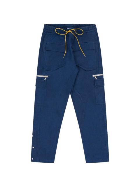 cargo-pockets straight-leg trousers