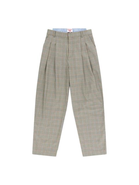 CHARLES JEFFREY LOVERBOY Aberdeen checked pleated trousers