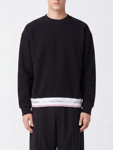 DSQUARED2 DSQUARED2 Relaxed Fit Jacquard Logo Cotton Jumper